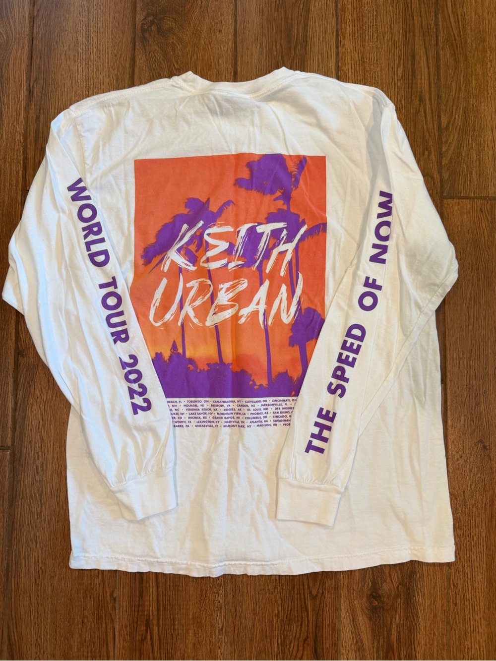 Keith urban Long-Sleeve Tour Shirt 2022 speed of now- men’s large